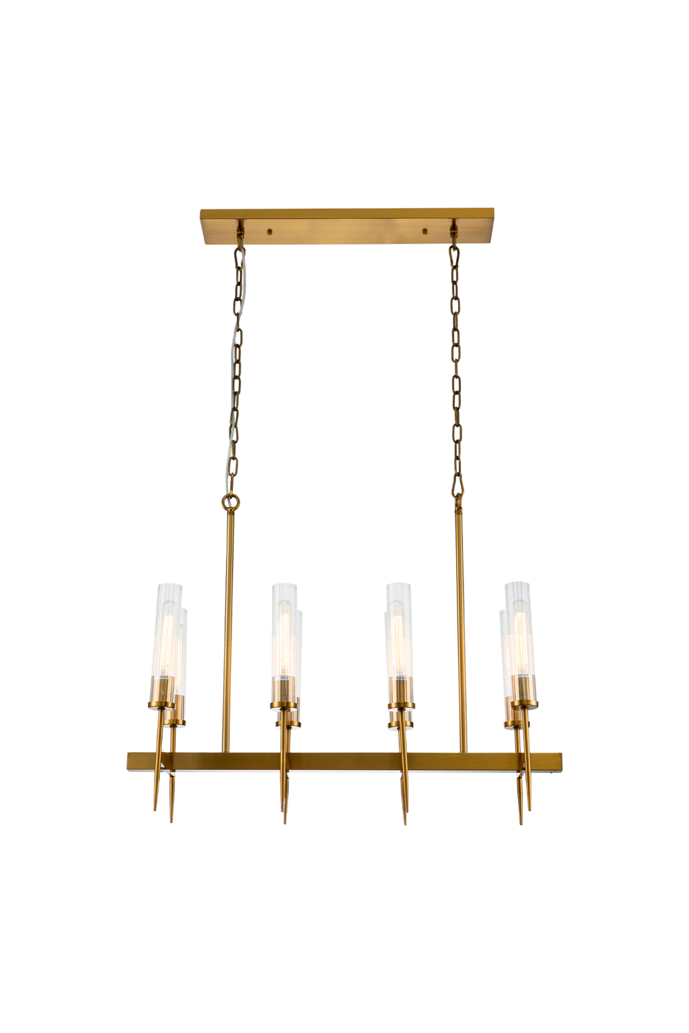 Brass Framed Glass Tubes Pendant Lamp | Liang & Eimil Tilda | OROA.com