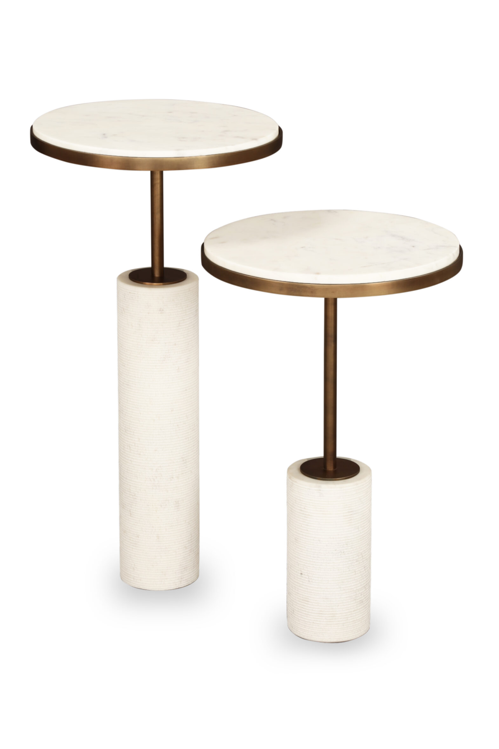 Marble Pedestal Nesting Side Tables (2) | Liang & Eimil Dolmec | OROA.com