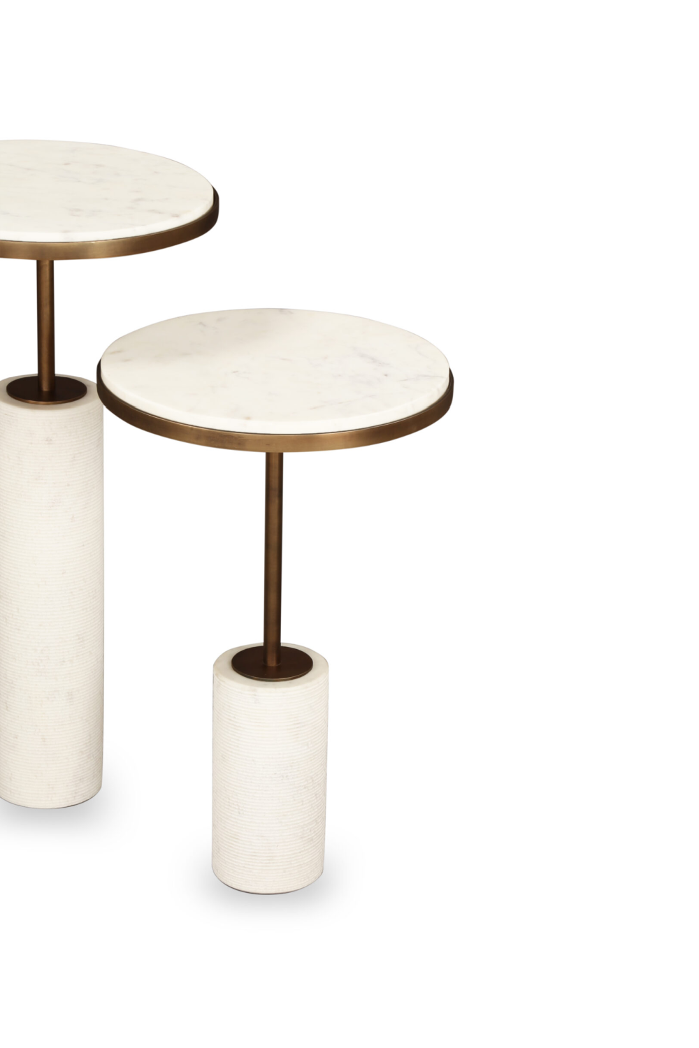 Marble Pedestal Nesting Side Tables (2) | Liang & Eimil Dolmec | OROA.com