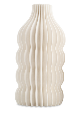 White Ceramic Fluted Vase | Liang & Eimil Iverna | Oroa.com