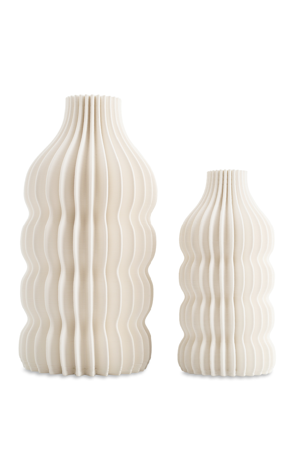 White Ceramic Fluted Vase | Liang & Eimil Iverna | Oroa.com