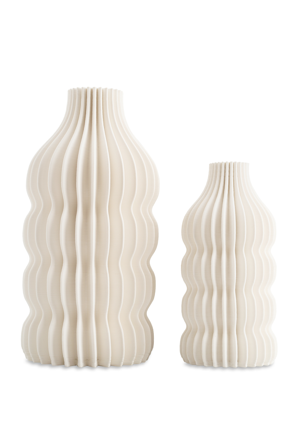 White Ceramic Fluted Vase | Liang & Eimil Iverna | Oroa.com