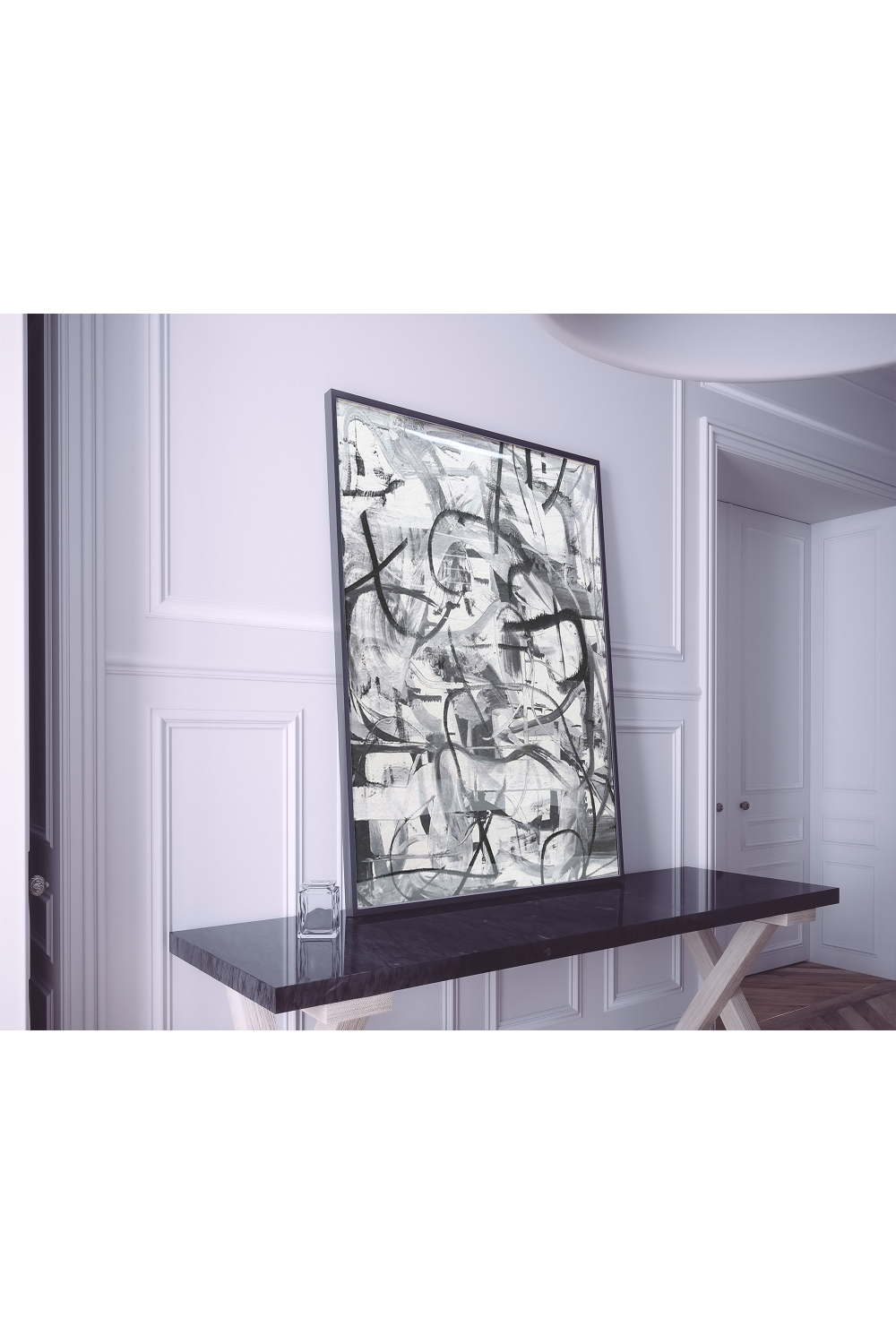 Grayscale Abstract Art Print | Liang & Eimil Graphite | Oroa.com