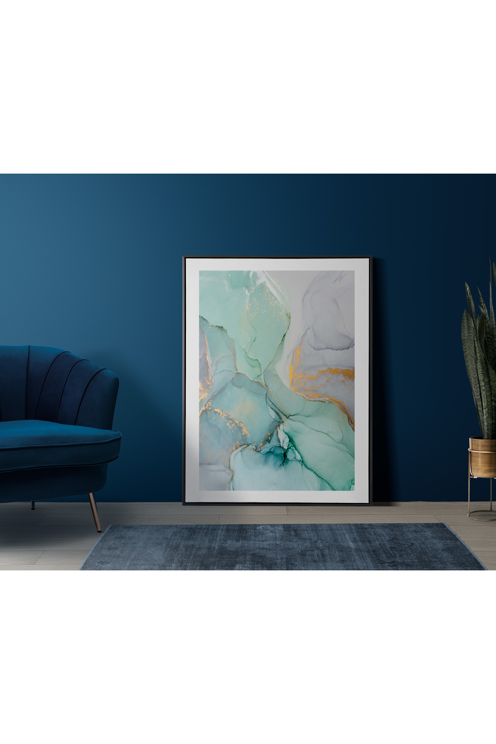 Teal Toned Modern Art Print | Liang & Eimil Aqua Vermeil | Oroa.com