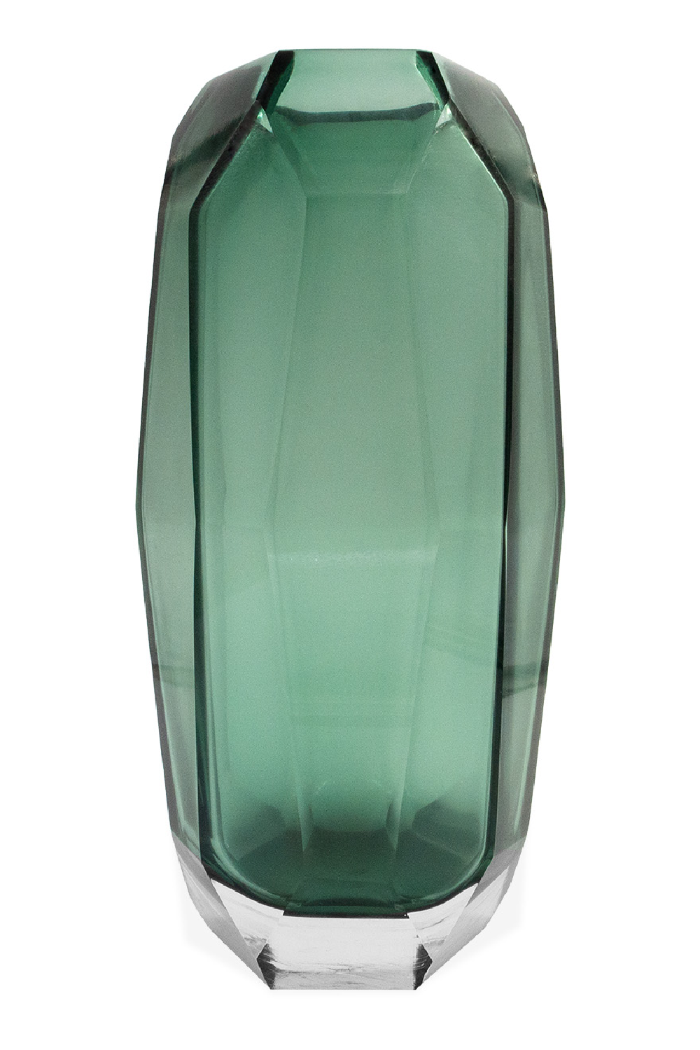 Green Faceted Glass Vase | Liang & Eimil Emerald | Oroa.com