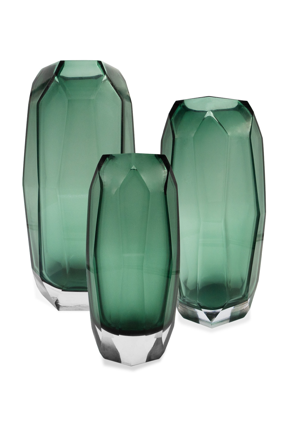 Green Faceted Glass Vase | Liang & Eimil Emerald | Oroa.com