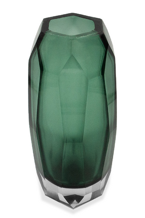 Green Faceted Glass Vase | Liang & Eimil Emerald | Oroa.com