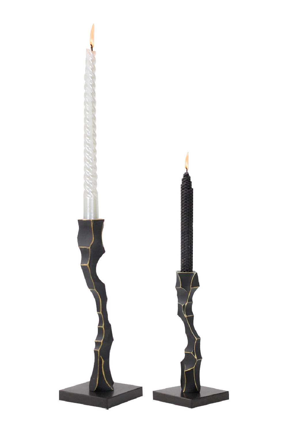 Black Marble Sculptural Candlestick | Liang & Eimil Storm | Oroa.com