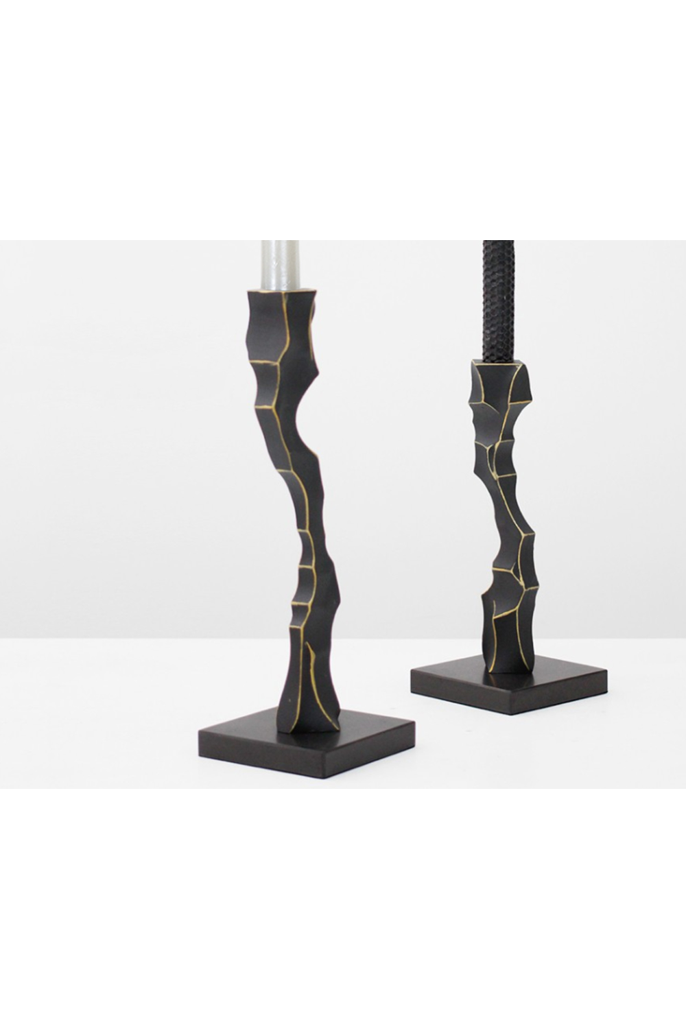 Black Marble Sculptural Candlestick | Liang & Eimil Storm | Oroa.com