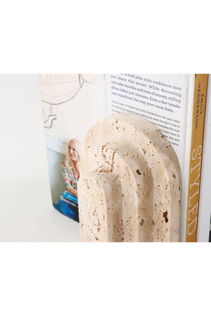 Beige Travertine Bookends | Liang & Eimil Empire | Oroa.com