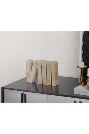 Beige Travertine Carved Sculpture | Liang & Eimil Emanden | Oroa.com 