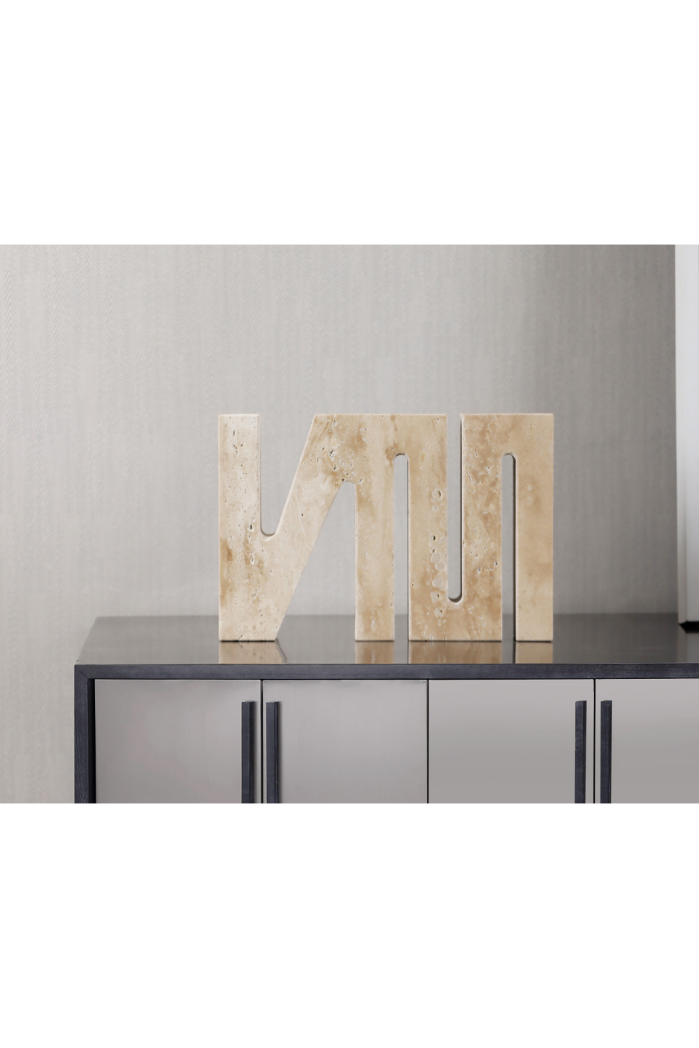 Beige Travertine Carved Sculpture | Liang & Eimil Emanden | Oroa.com 