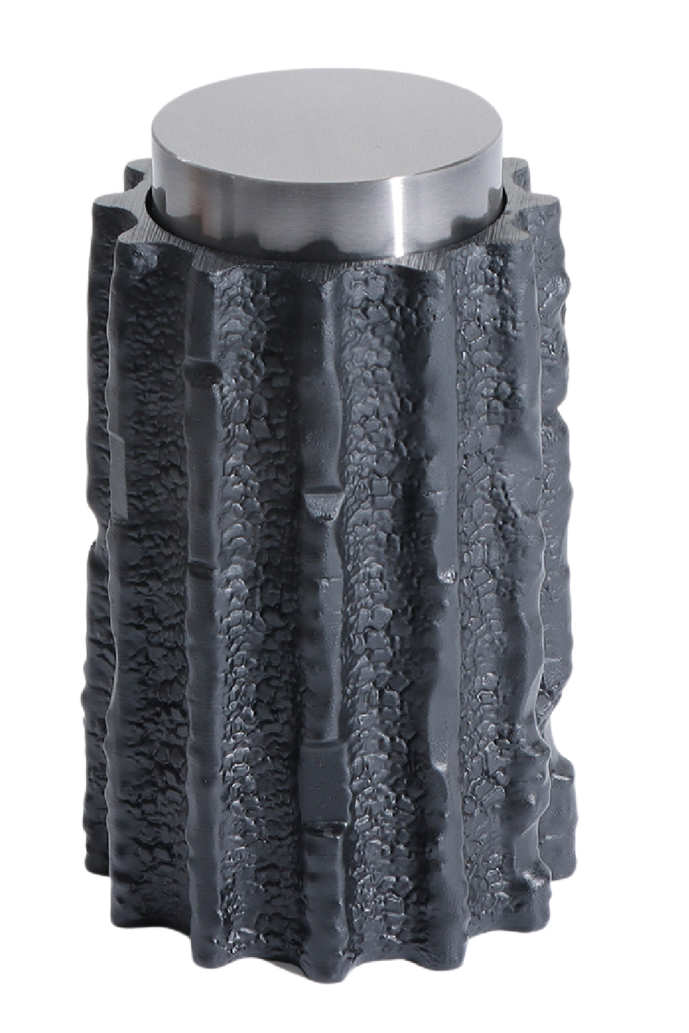 Black Textured Tube Jar | Liang & Eimil Meteorite | Oroa.com