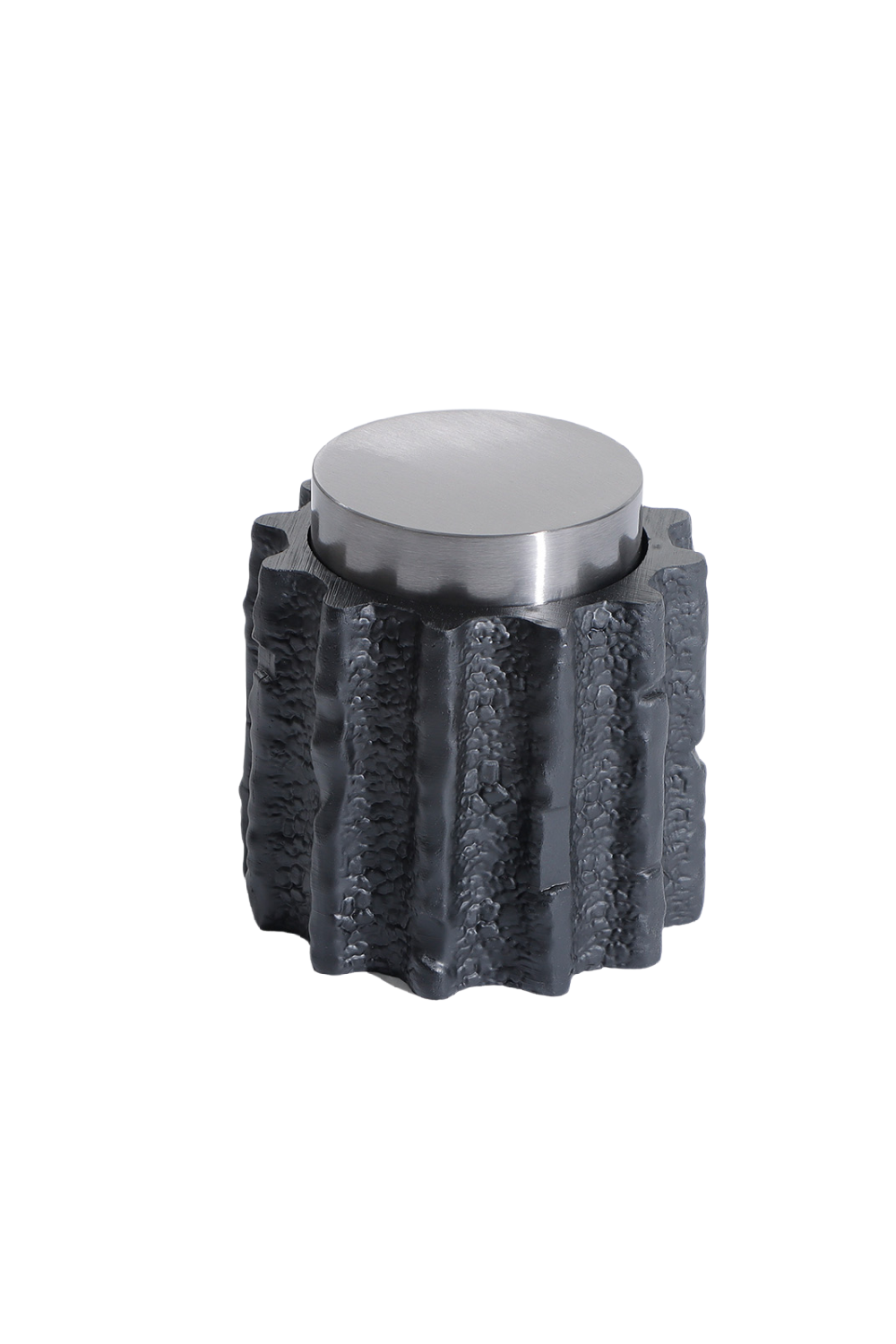 Black Textured Tube Jar | Liang & Eimil Meteorite | Oroa.com