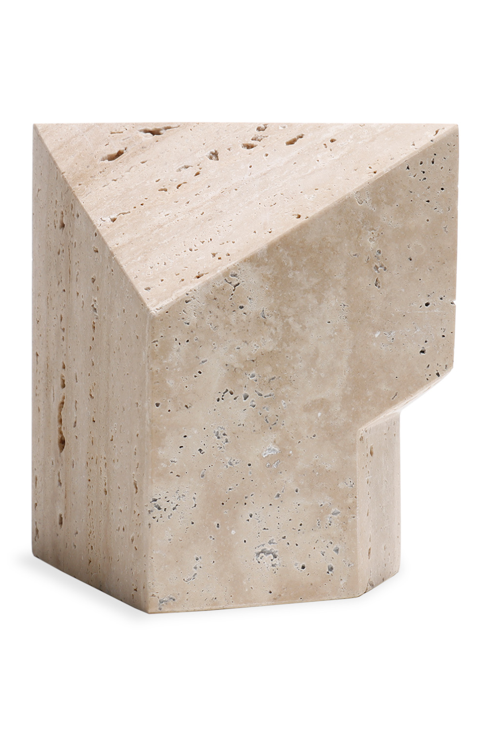 Beige Travertine Faceted Marble | Liang & Eimil Arya | Oroa.com