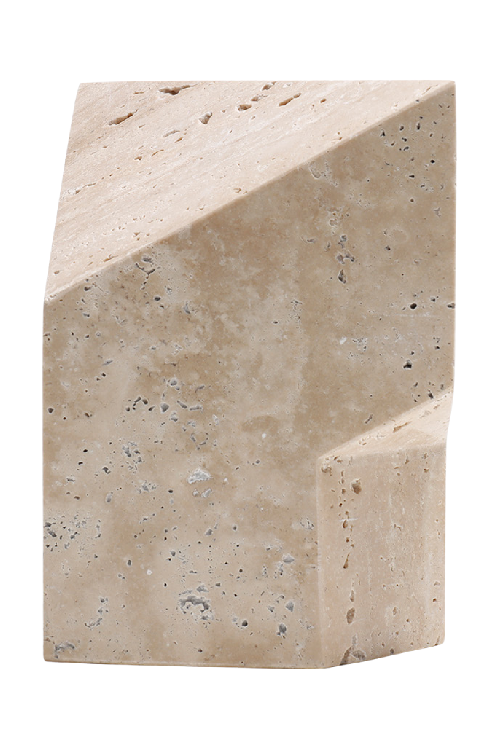 Beige Travertine Faceted Marble | Liang & Eimil Arya | Oroa.com