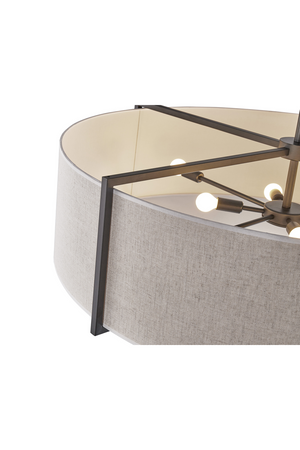 Beige Linen Drum Pendant Lamp L | Liang & Eimil Sanderson | Oroa.com