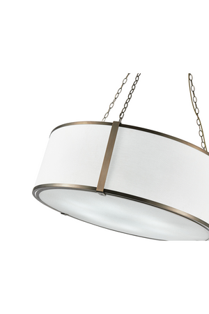Brass Framed Linen Pendant Lamp | Liang & Eimil Baltimore | Oroa.com