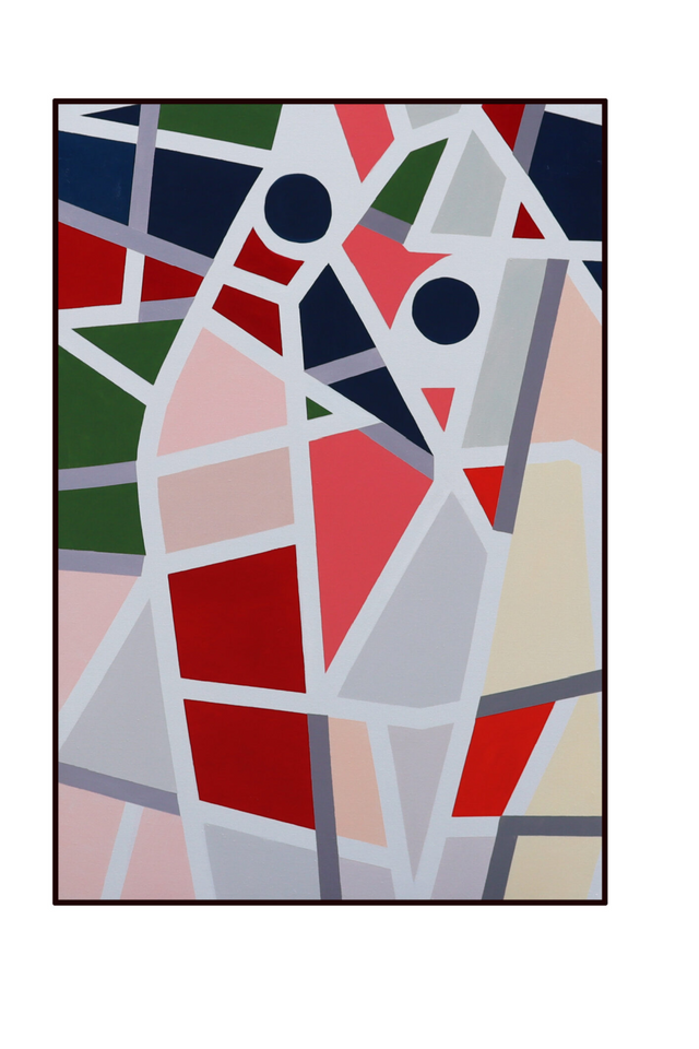 Hand-painted Geometric Oil Painting | Liang & Eimil Piet | Oroa.com