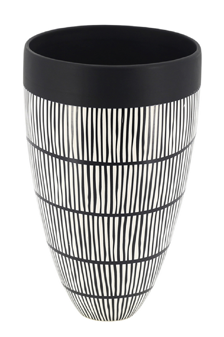 Line Patterned Ceramic Vase | Liang & Eimil Birch I | OROA.com