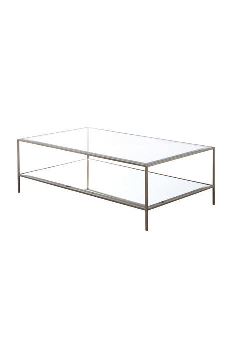 Two-Tier Silver Glass Coffee Table | Liang & Eimil Oliver | OROA.com