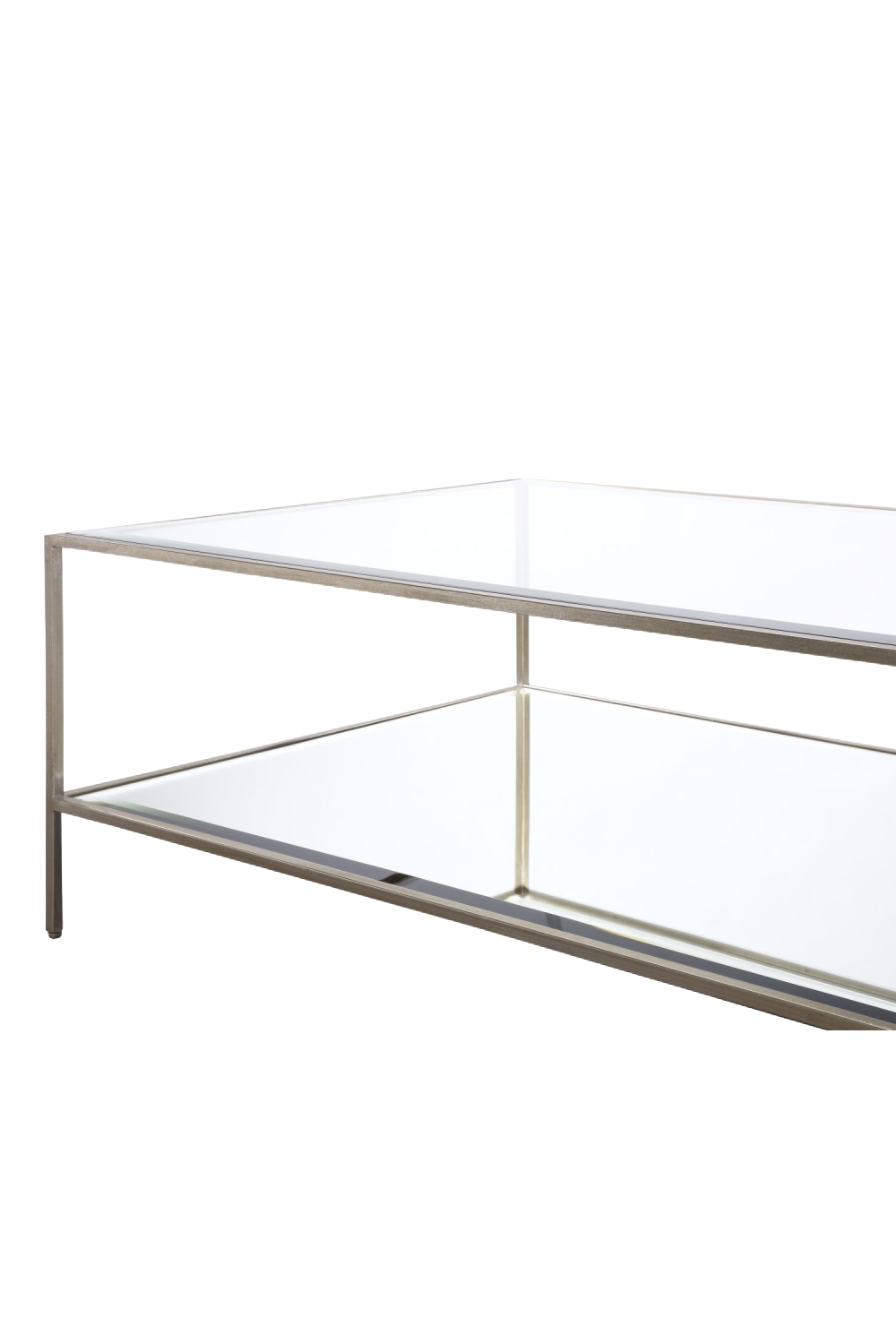 Two-Tier Silver Glass Coffee Table | Liang & Eimil Oliver | OROA.com