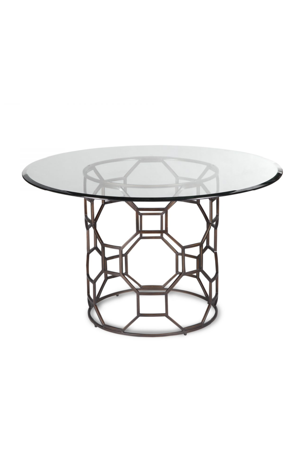 Bronze Round Glass Dining Table | Liang & Eimil Central | OROA