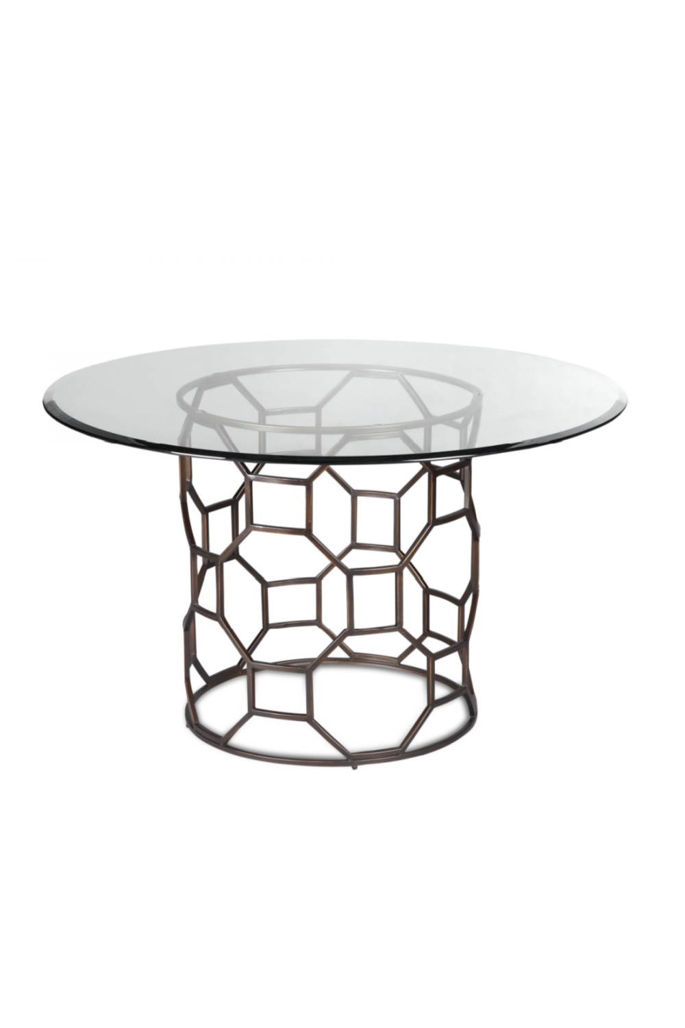 Bronze Round Glass Dining Table | Liang & Eimil Central | OROA