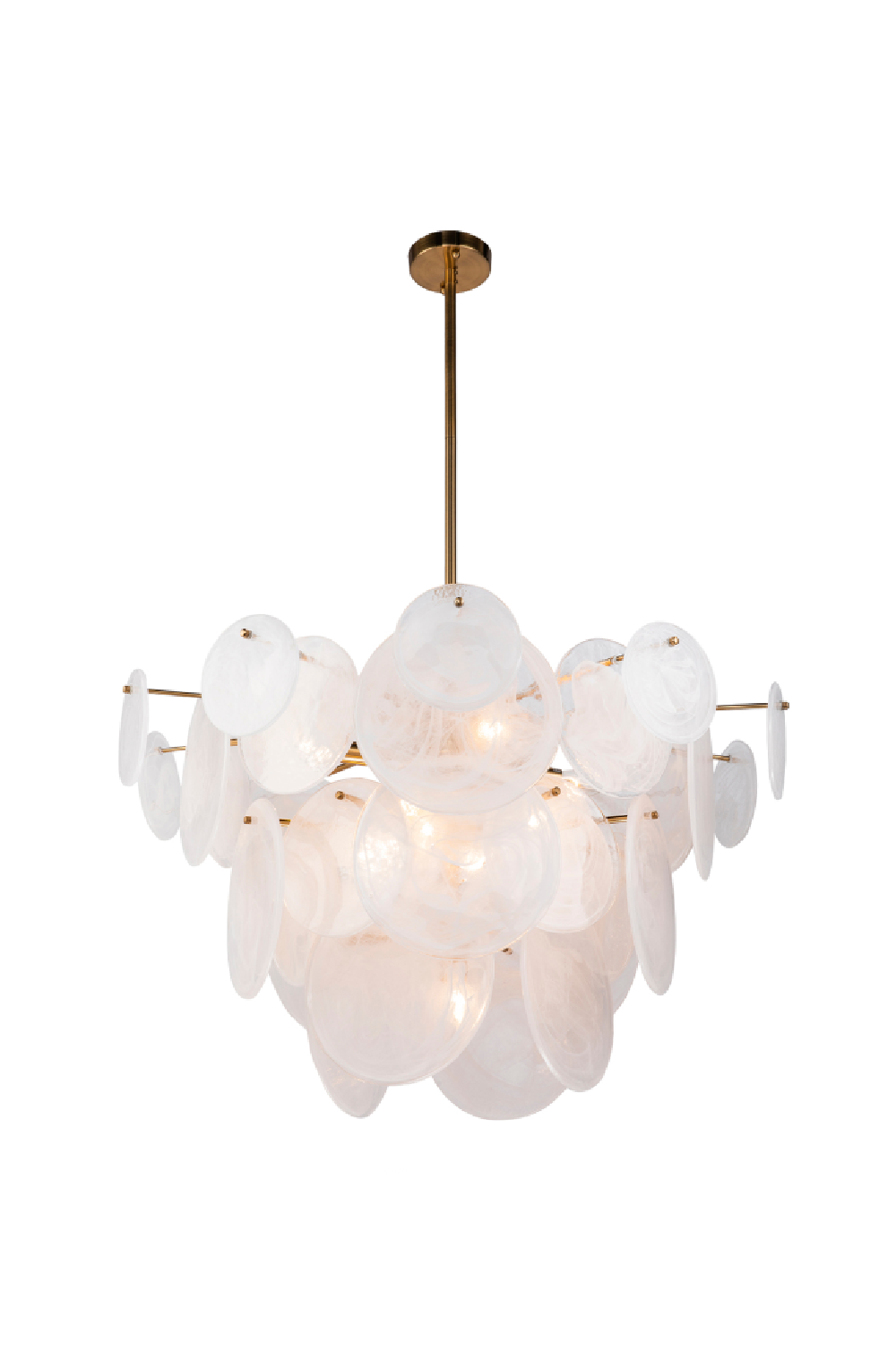 White Glass Discs Chandelier | Liang and Eimil Adagio | Oroa.com