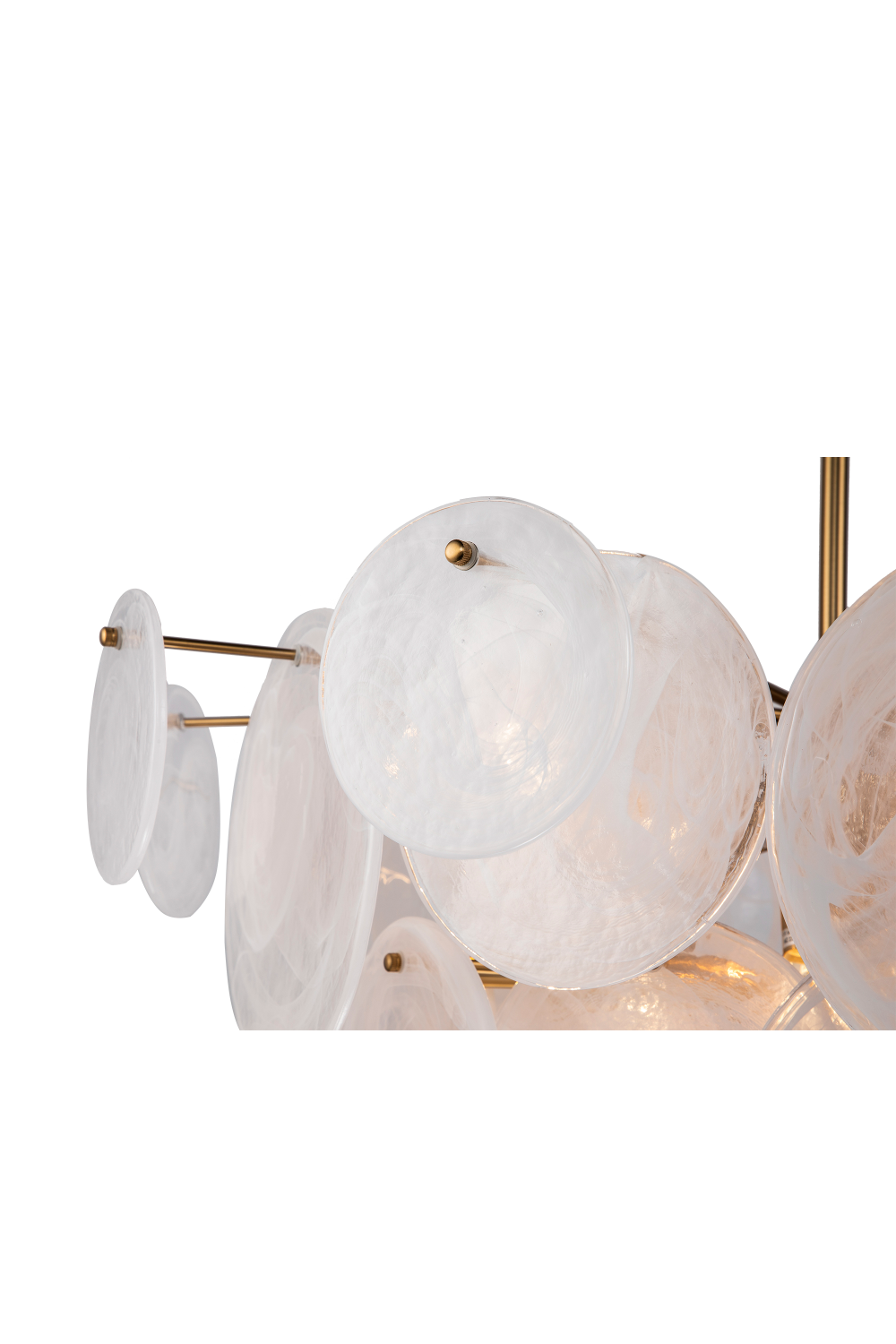 White Glass Discs Chandelier | Liang and Eimil Adagio | Oroa.com