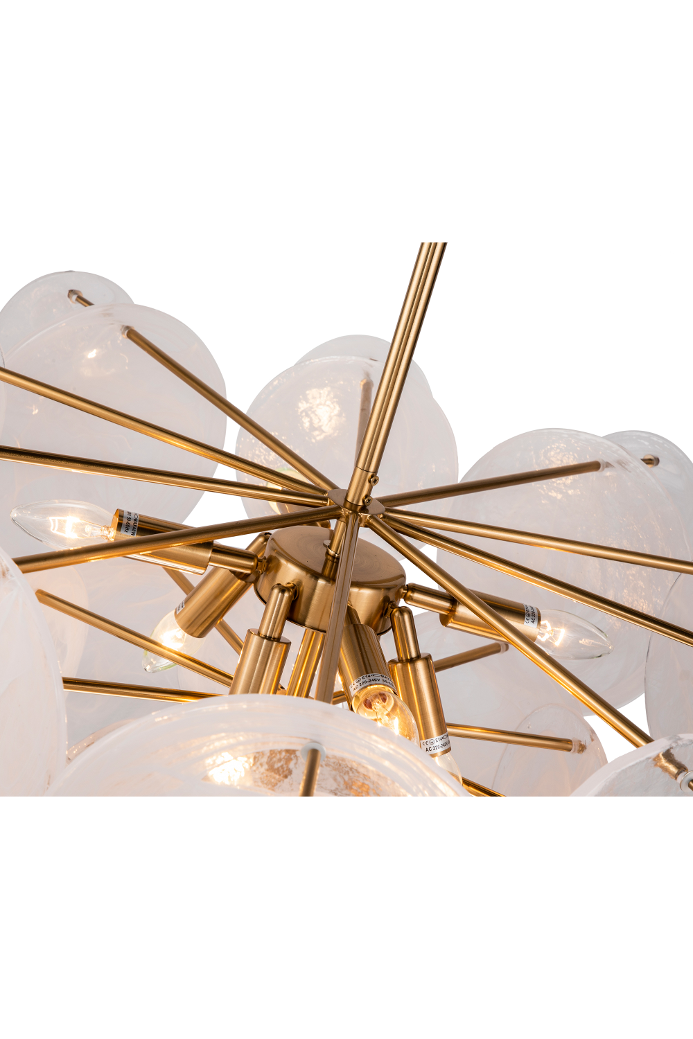 White Glass Discs Chandelier | Liang and Eimil Adagio | Oroa.com