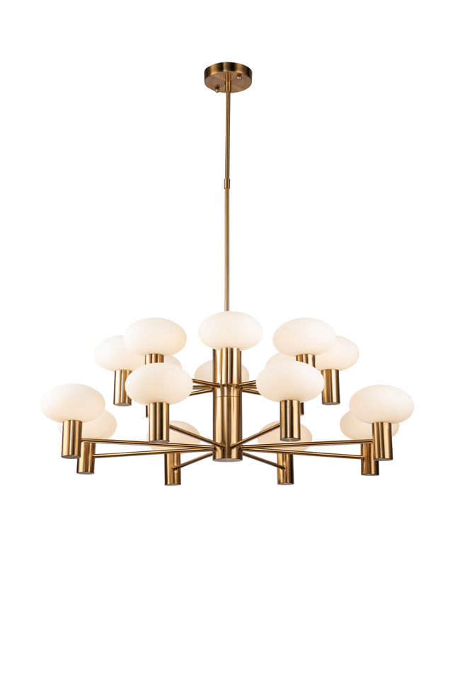Cream Ovoid Glass Chandelier | Liang & Eimil Odeon | OROA.com