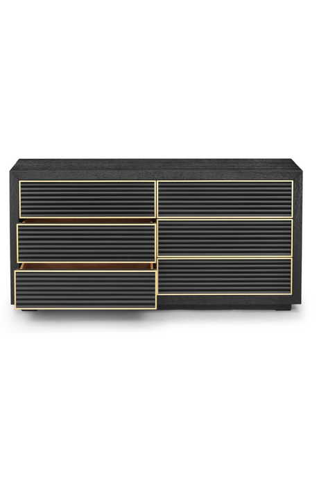 Black 6-Drawer Wood Dresser | Liang & Eimil Amara | Oroa.com