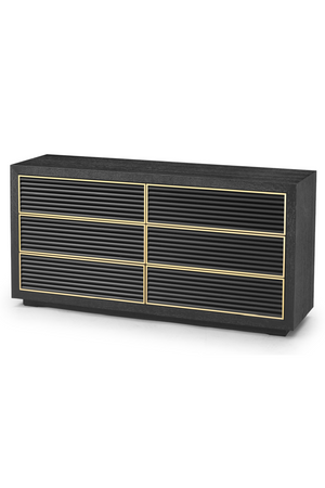 Black 6-Drawer Wood Dresser | Liang & Eimil Amara | Oroa.com