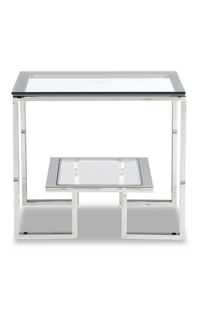 Glass Silver Frame Side Table | Liang & Eimil Mayfair | Oroa.com