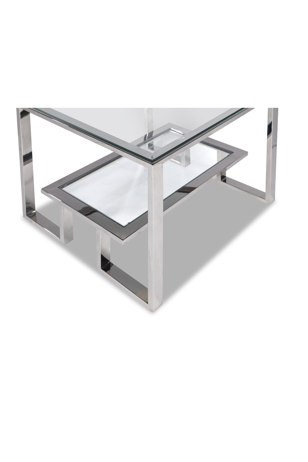 Glass Silver Frame Side Table | Liang & Eimil Mayfair | Oroa.com