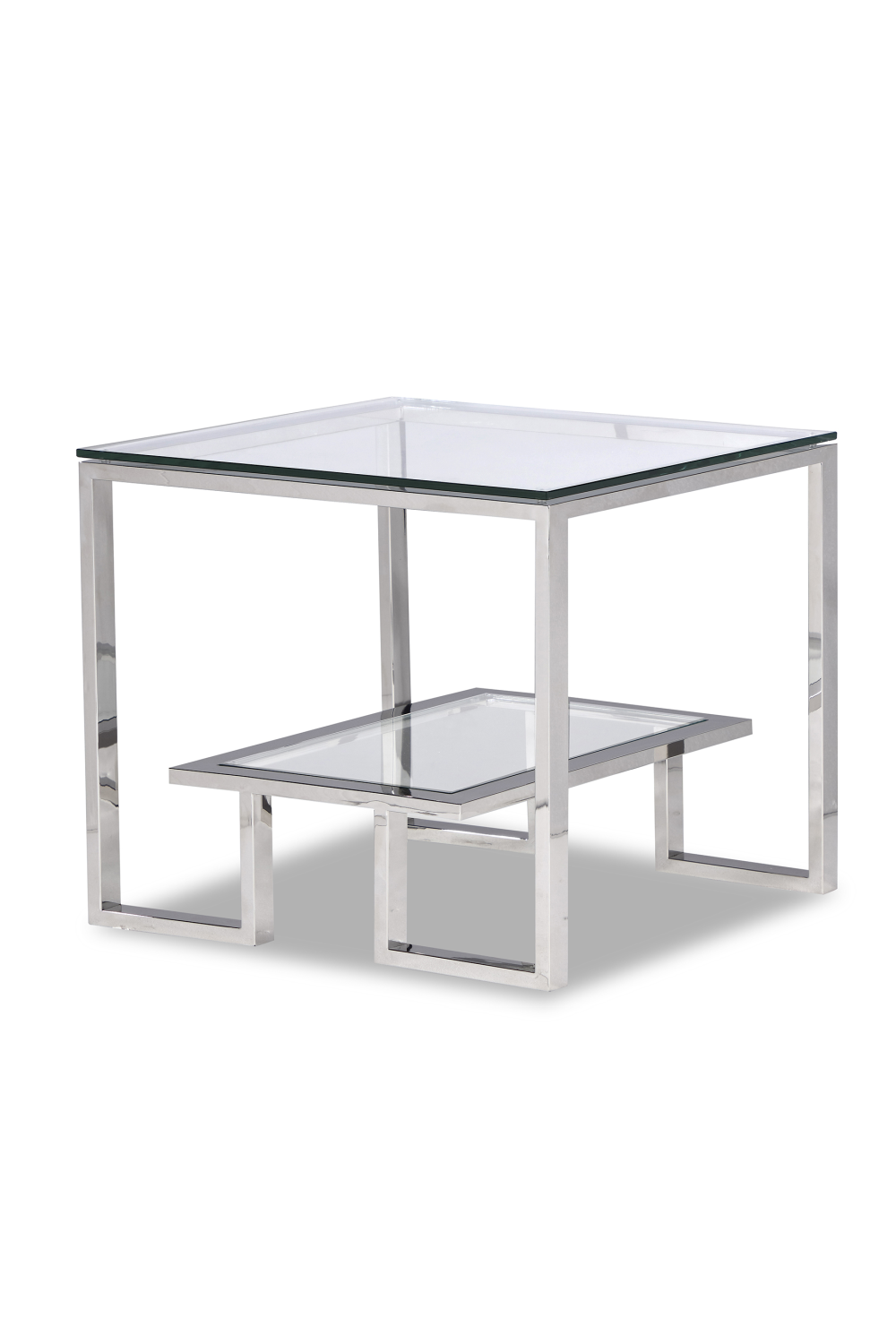 Glass Silver Frame Side Table | Liang & Eimil Mayfair | Oroa.com