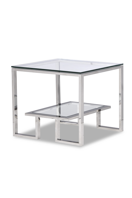 Glass Silver Frame Side Table | Liang & Eimil Mayfair | Oroa.com