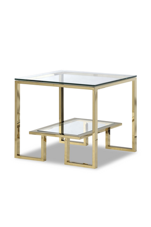 Glass Gold Frame Side Table | Liang & Eimil Mayfair | OROA