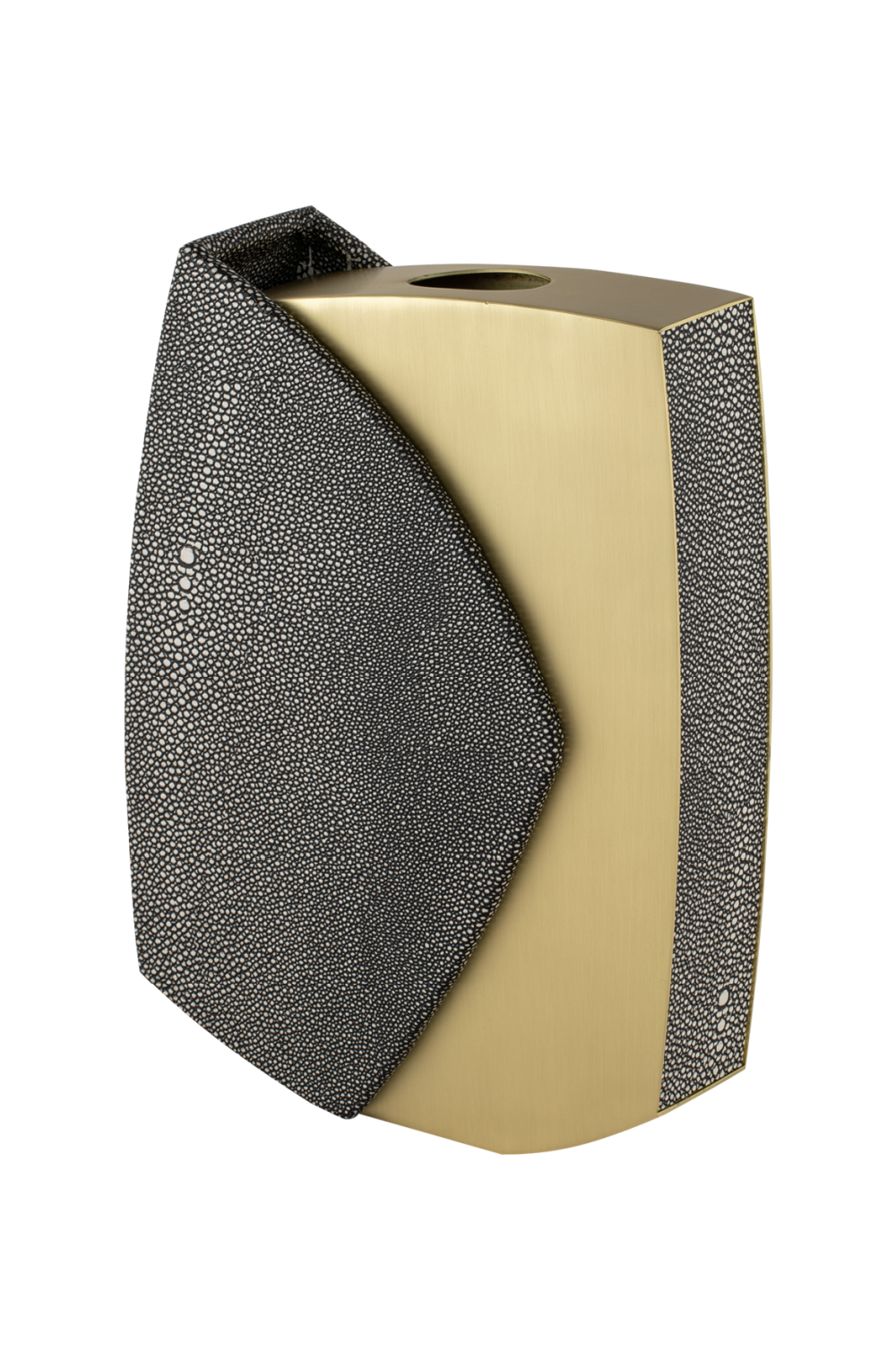 Shagreen Leather and Metal Vase | Liang & Eimil Raymond | Oroa.com