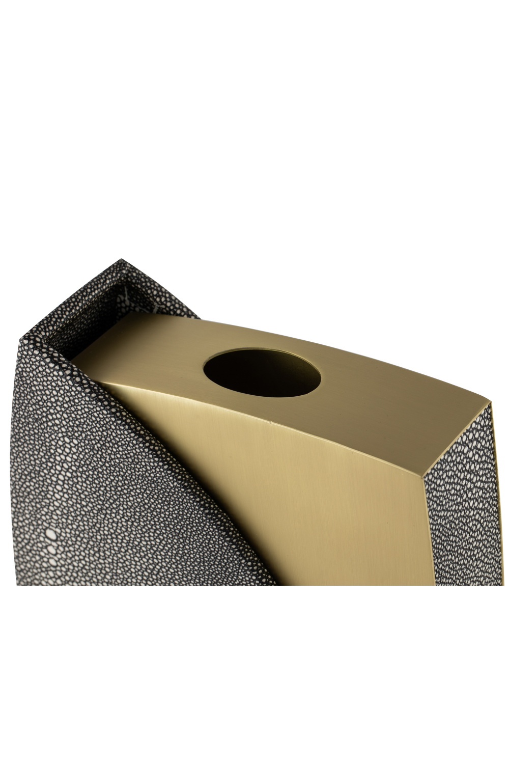 Shagreen Leather and Metal Vase | Liang & Eimil Raymond | Oroa.com