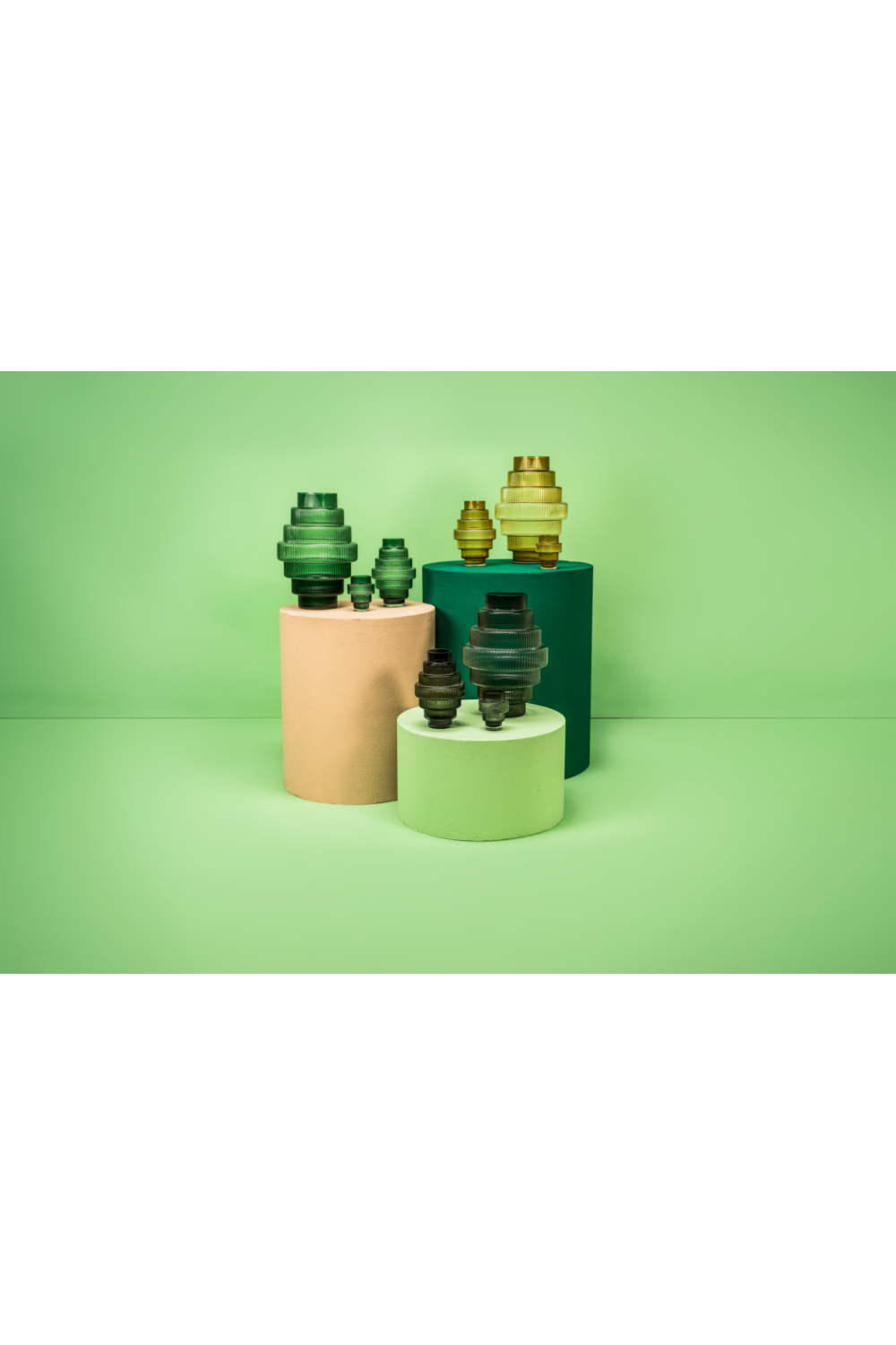 Dark Green Glass Vase S | Pols Potten Steps | Oroa.com