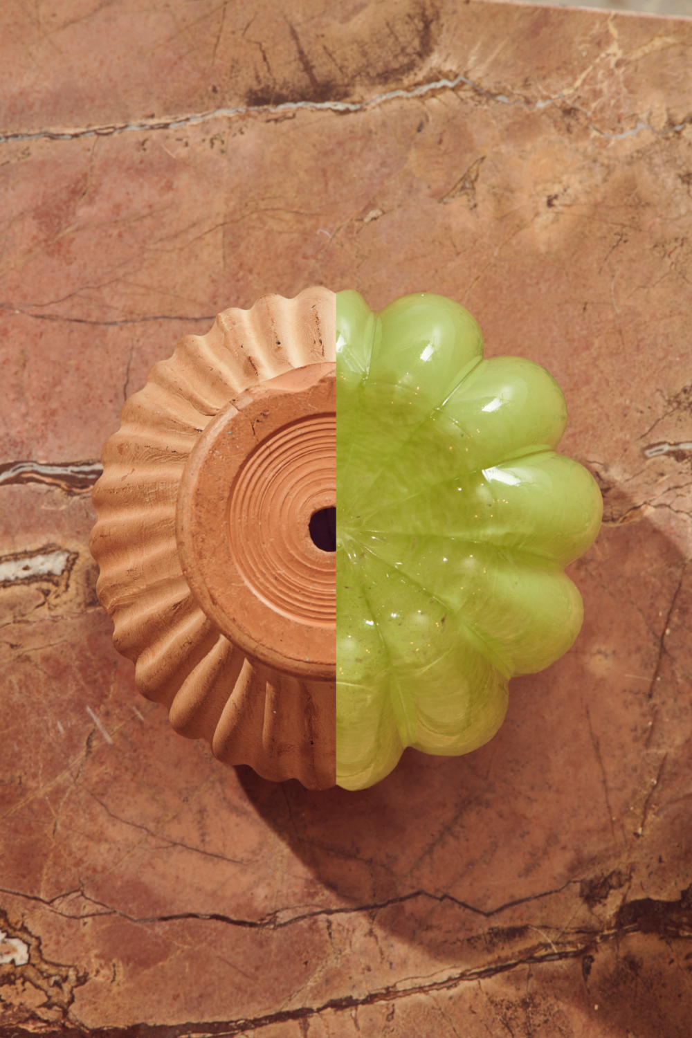 Olive Green Glass Vase L | Pols Potten Melon | Oroa.com