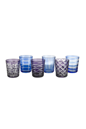 Blue Glass Tumbler Set (6) | Pols Potten Cobalt | Oroa.com
