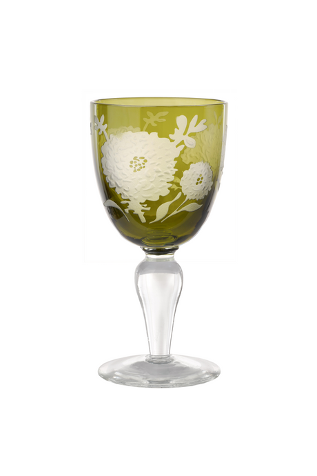 Sandblasted Multi-Colored Wine Glass | Pols Potten Peony | Oroa.com