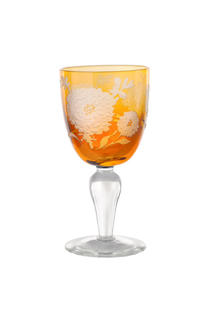 Sandblasted Multi-Colored Wine Glass | Pols Potten Peony | Oroa.com