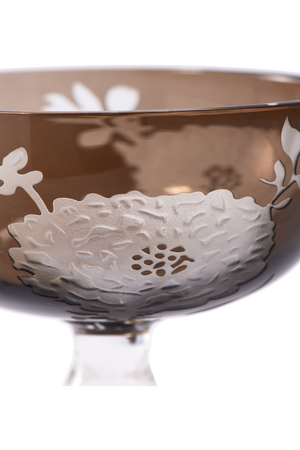 Sandblasted Multi-Colored Coupe Glass | Pols Potten Peony | Oroa.com