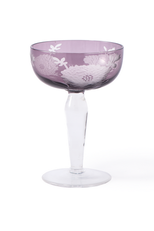 Sandblasted Multi-Colored Coupe Glass | Pols Potten Peony | Oroa.com