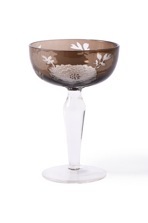 Sandblasted Multi-Colored Coupe Glass | Pols Potten Peony | Oroa.com