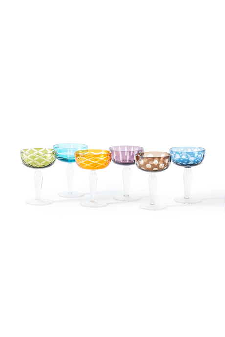 Multi-Colored Coupe Glass | Pols Potten Cuttings | Oroa.com